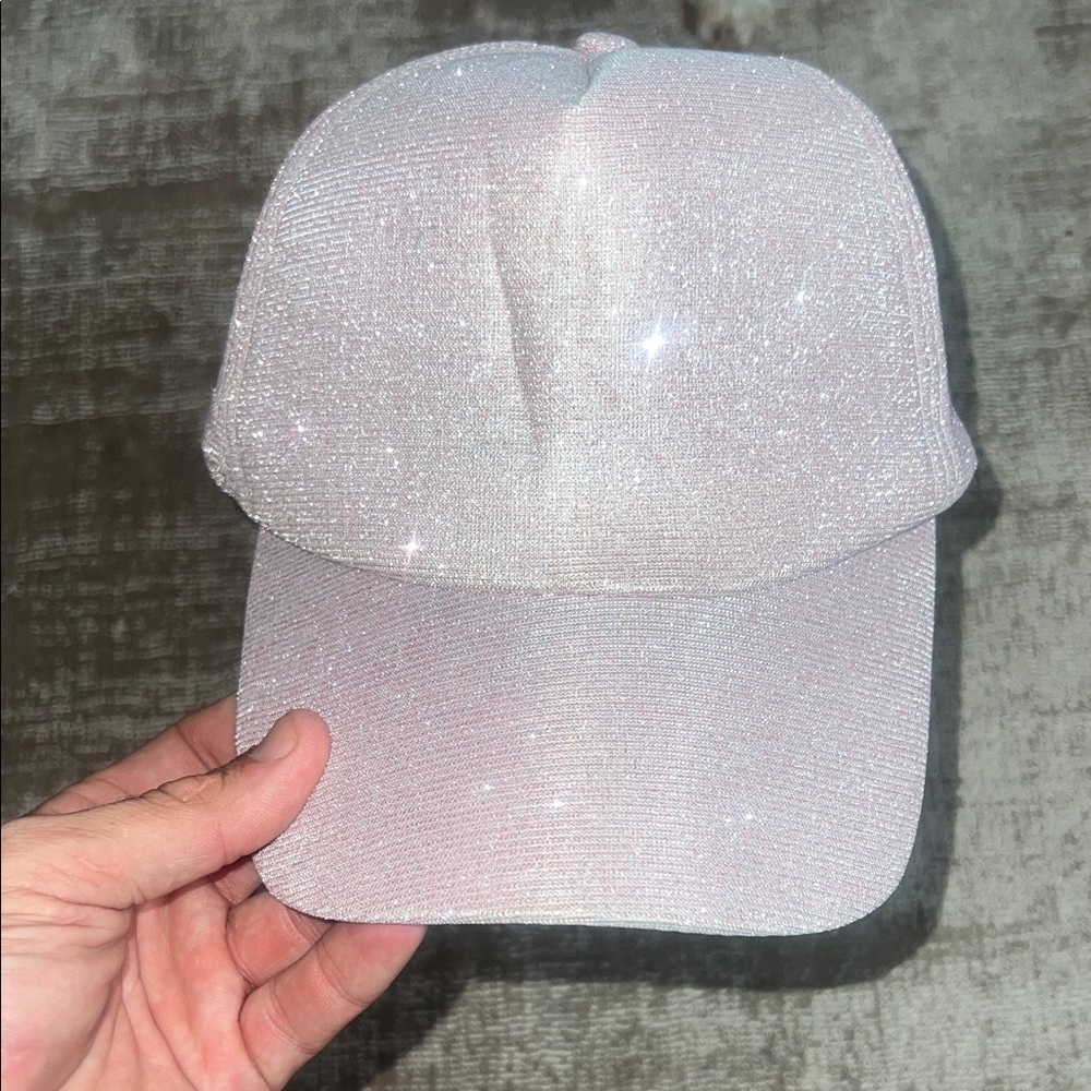 Sparkly Pink Iridescent Baseball Cap